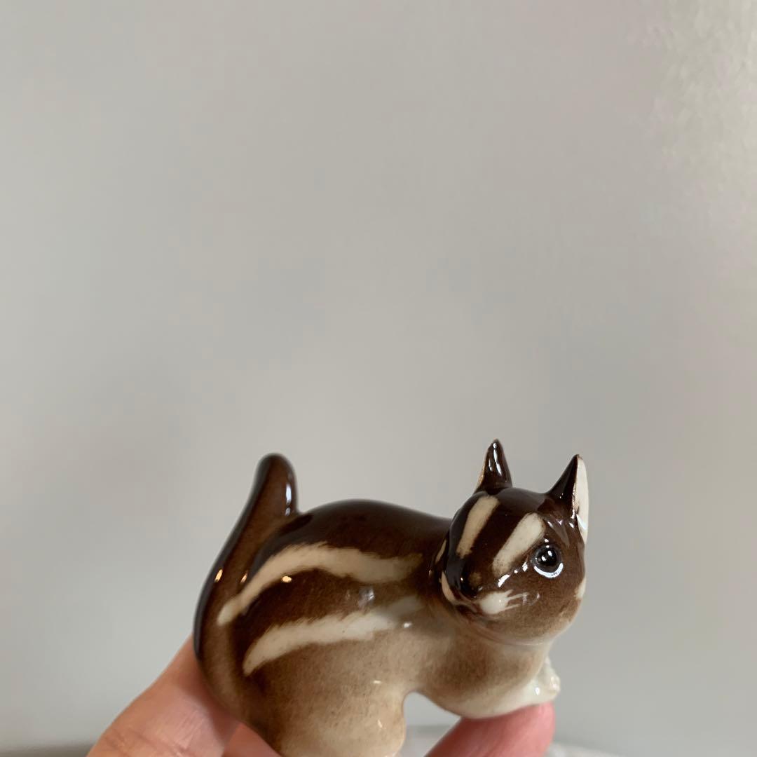 ヴィンテージ ロモノーソフ シマリス 置物 フィギュリン