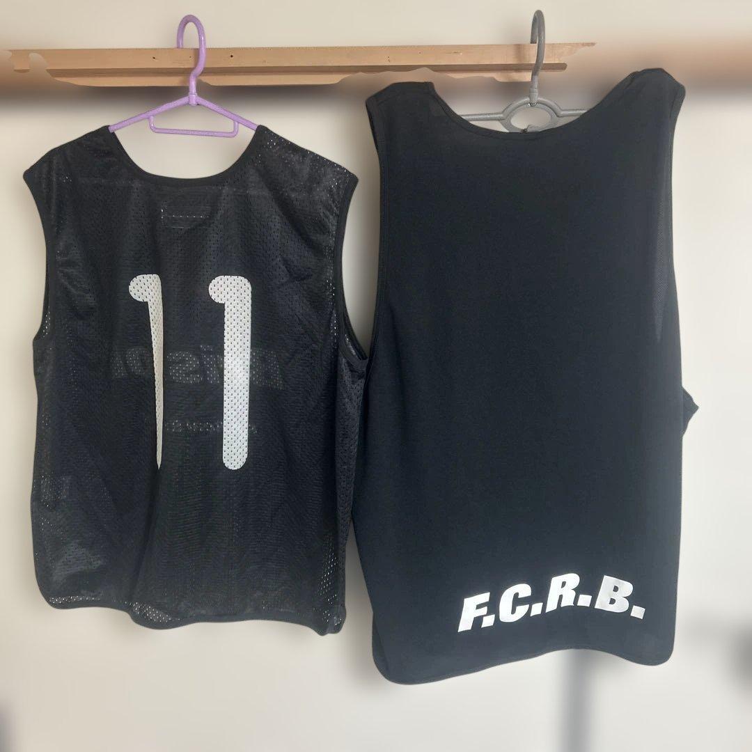 FC.REAL.BRISTOL メッシュ&ポリエステルタンクトップ ２枚セット黒