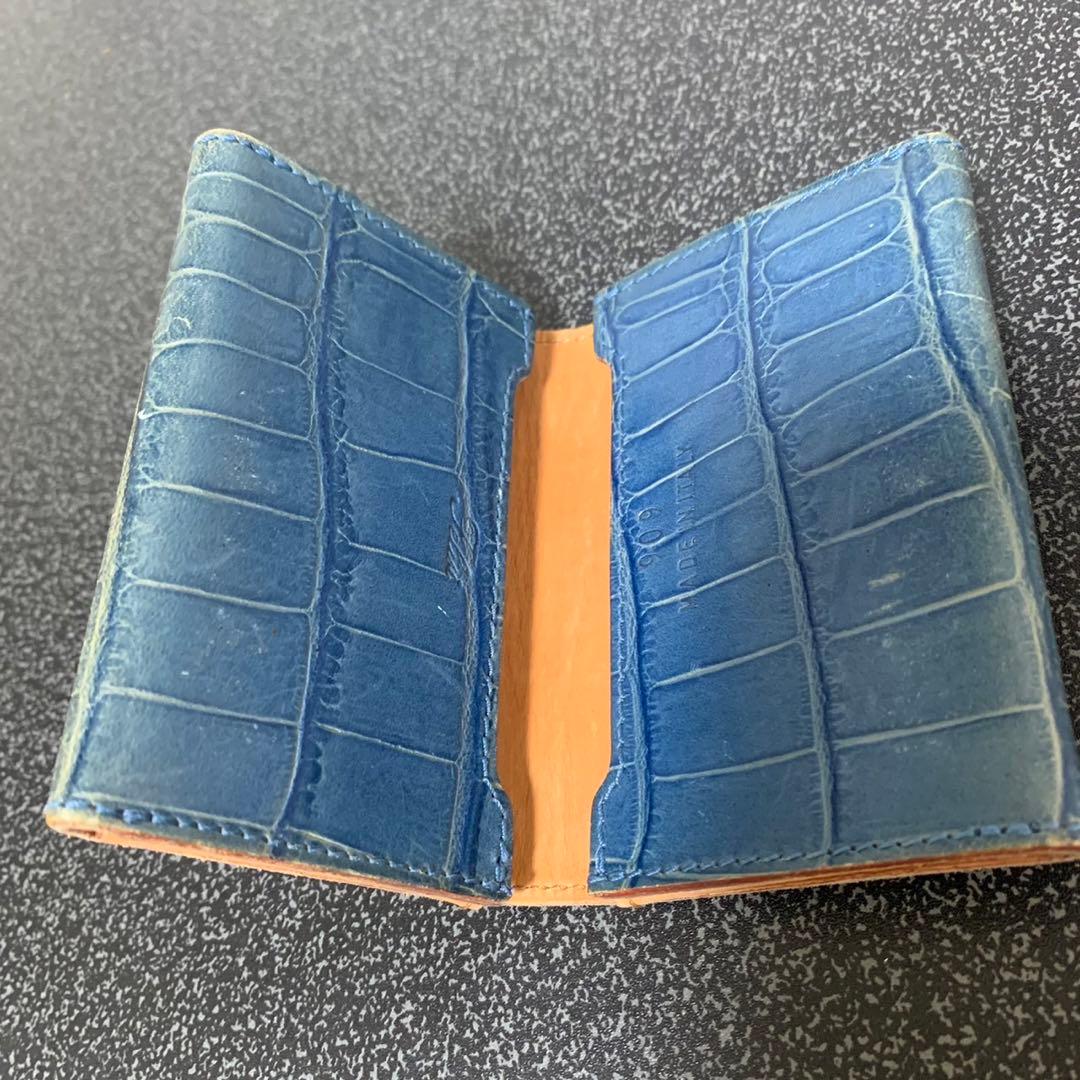 フェリージ Felisi 名刺入れ カードケース カード入れ 二つ折り クロコ型