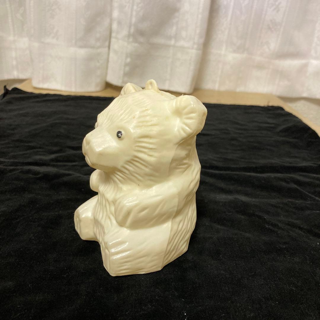古谷製菓　昭和レトロ　白い熊の貯金箱
