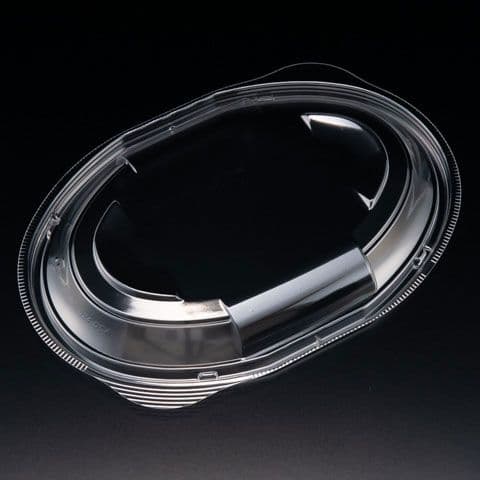 使い捨て弁当容器　サラエルD24B2SK-エマブルー本体/蓋セット　200枚