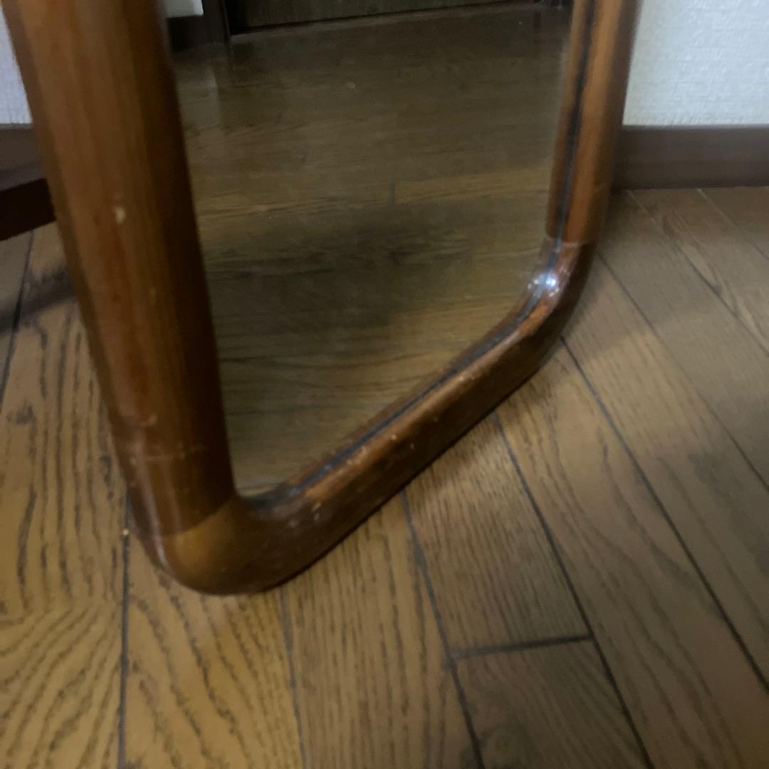 木製オーバルスタンドミラー