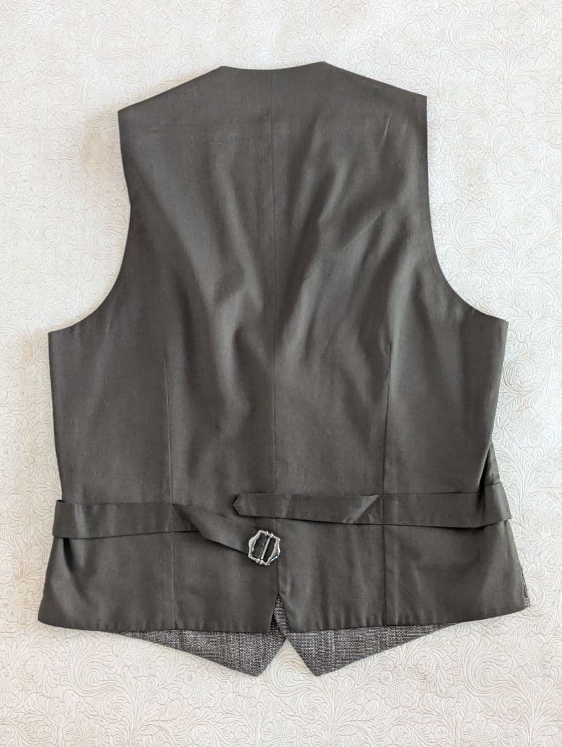 LARDINI/ラルディーニ/ウール・コットン・リネン/ブラウンジレ/ベスト