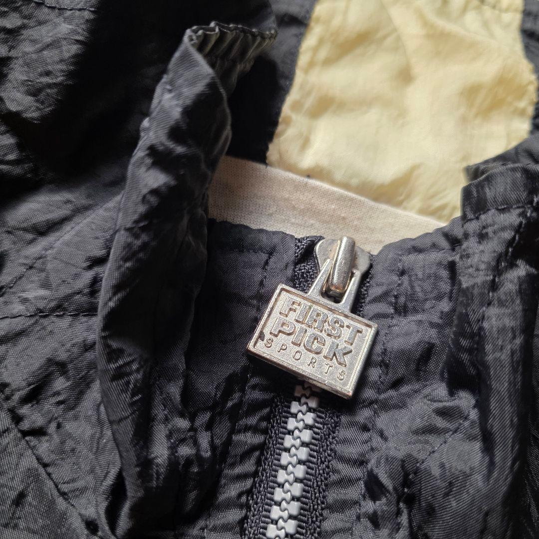 入手困難90sNBAバンクーバーグリズリーズナイロンジャケット刺繍ロゴ短丈バスケ