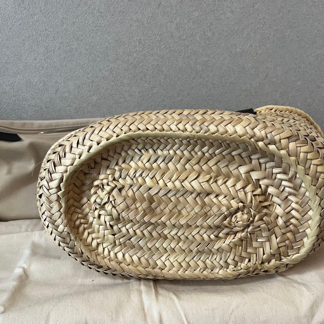 最終値下げ★美品　HEREU かごバッグ ナチュラル　ブラック