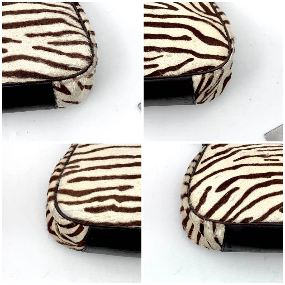 プラダ 3328 ハンドショルダーバッグ ハラコ×レザー ギャランティカード有