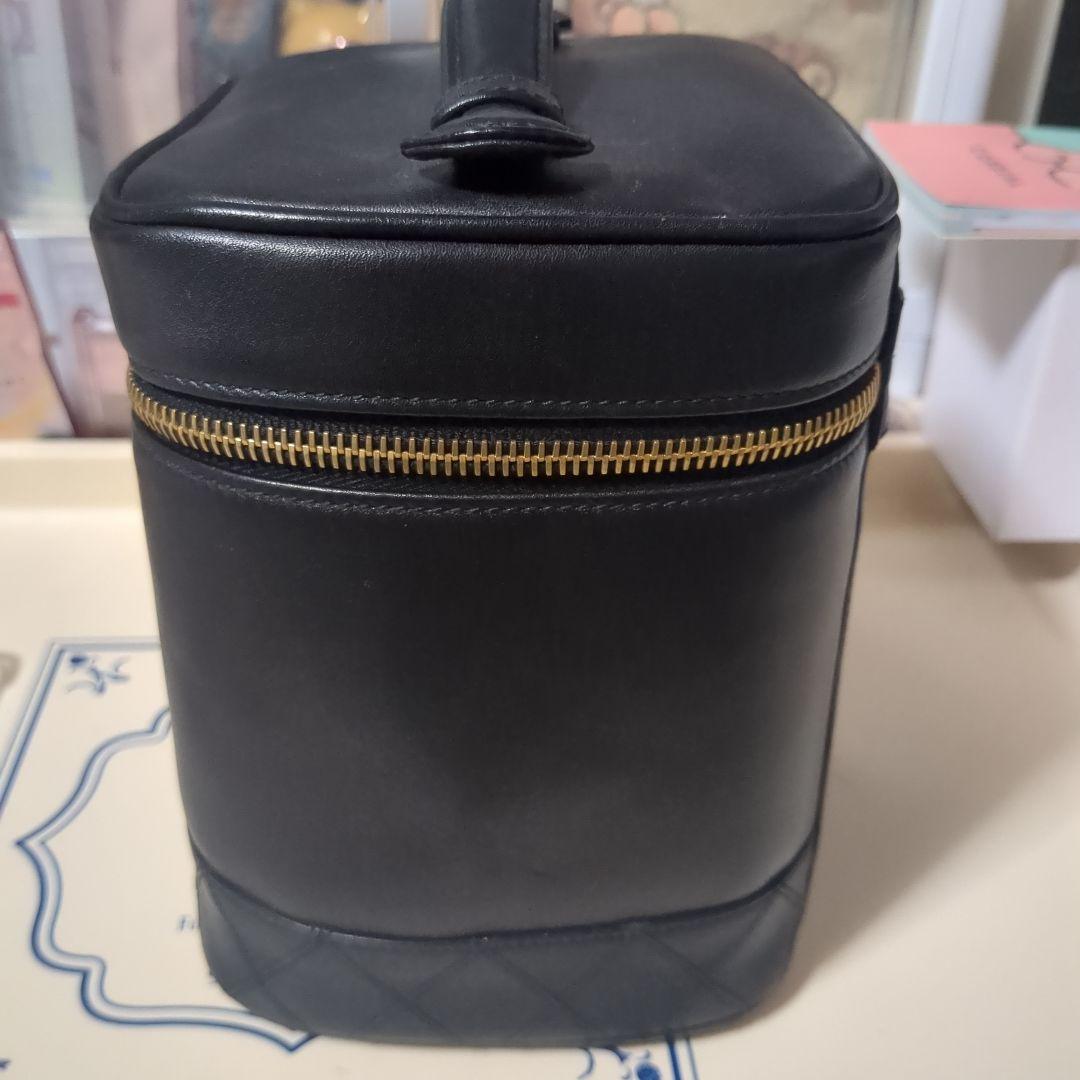 CHANEL バニティバッグ ビコローレ 黒 ラムスキン