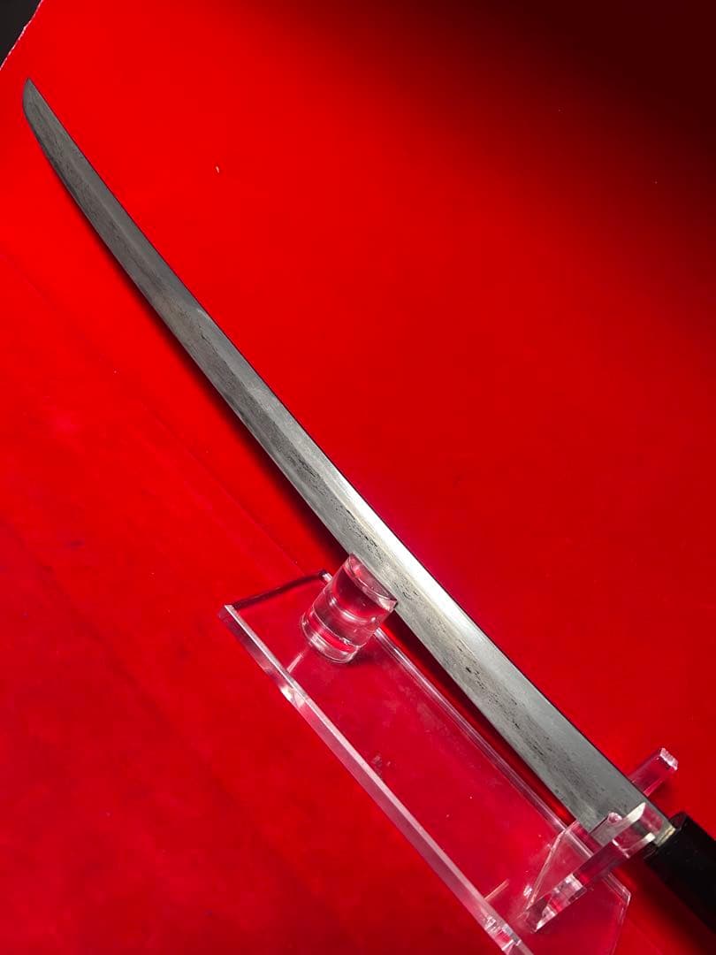 01565 包丁　マグロ包丁　先丸型　両刃　玉鋼　鬼反り　未使用品