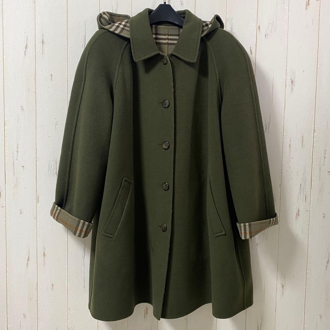 Burberrys ピーコート カシミア混 ダブルフェイス カーキ S(M相当)