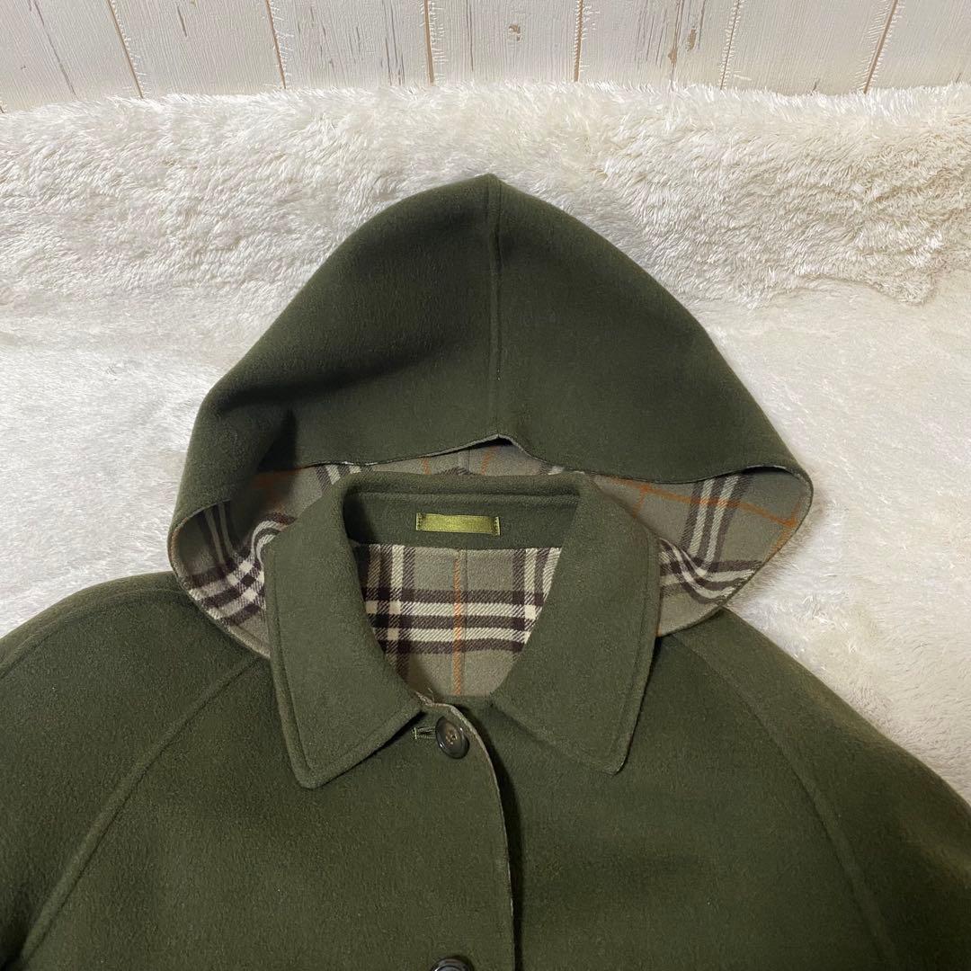 Burberrys ピーコート カシミア混 ダブルフェイス カーキ S(M相当)