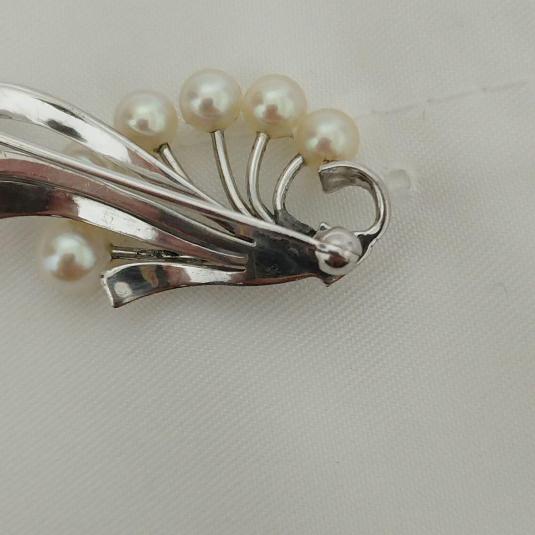 MIKIMOTO ミキモト パール ブローチ シルバー フォーマル アクセサリー