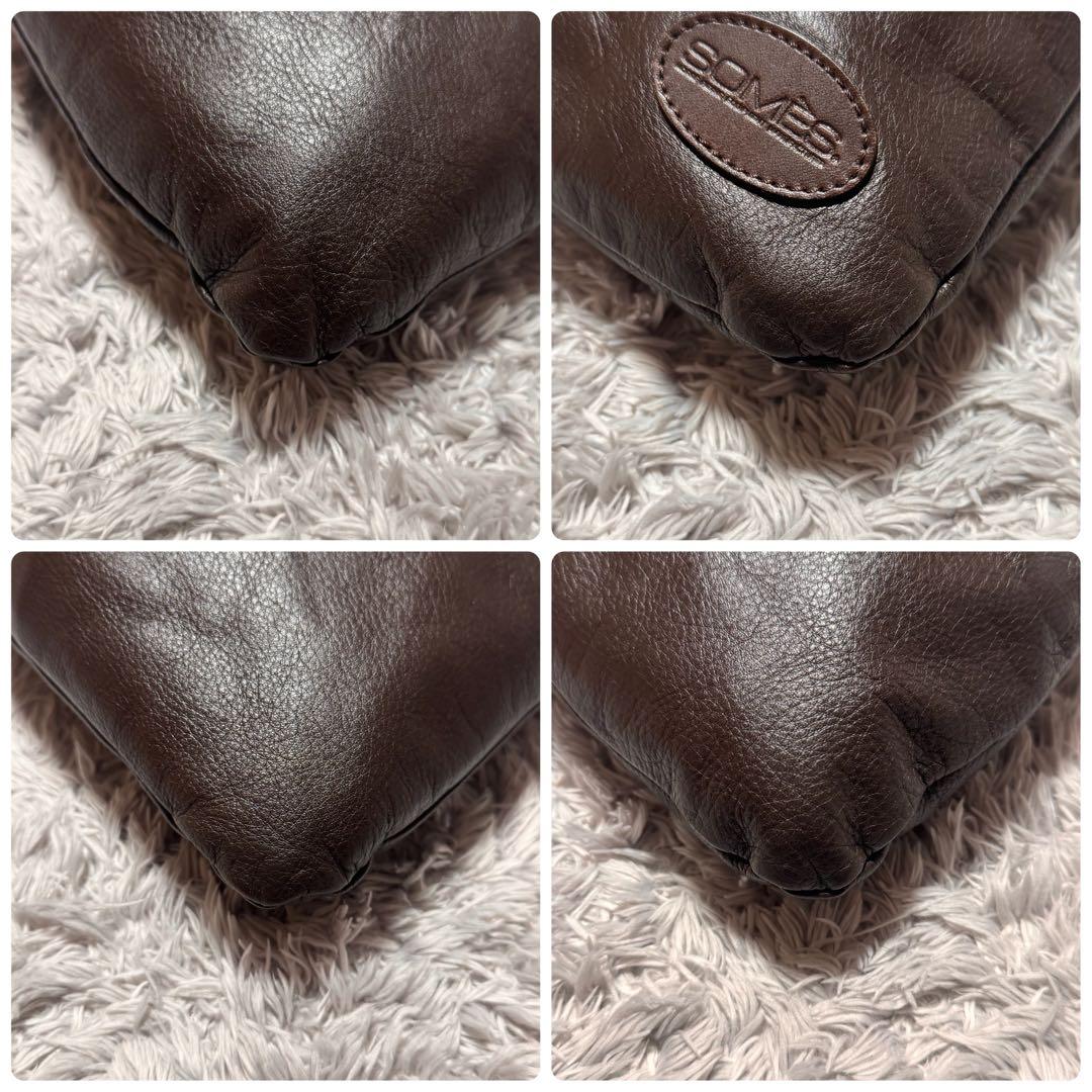 未使用★SOMES SADDLE ソメスサドル レザー BIGポーチ ブラウン