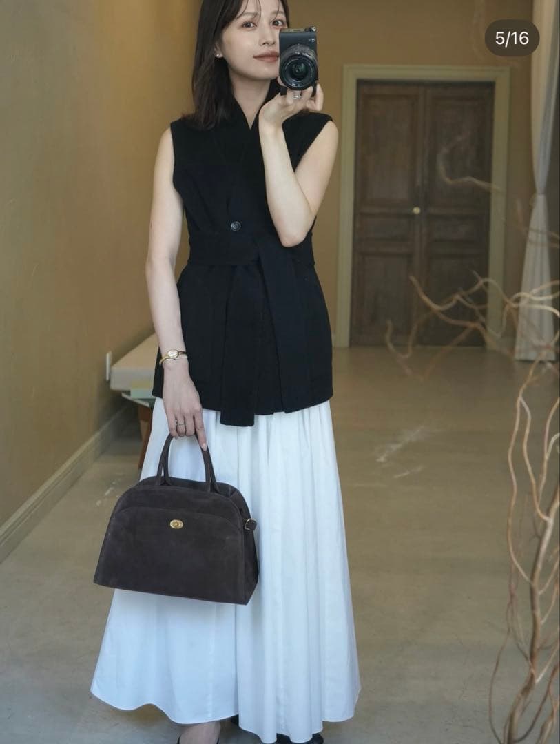 LAUBE BLANC リバーシブルポンチョ♡美品