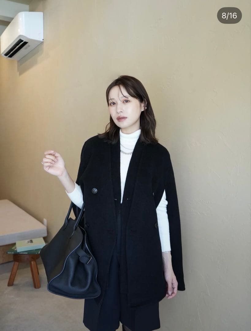 LAUBE BLANC リバーシブルポンチョ♡美品