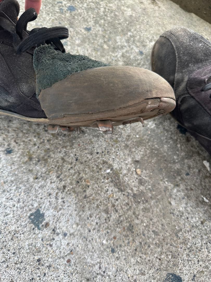 ZETT ブラック スパイクシューズ　革底　26.5センチ