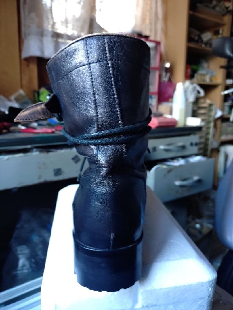 アルフレッドバニスター　ミリタリーブーツ 黒色