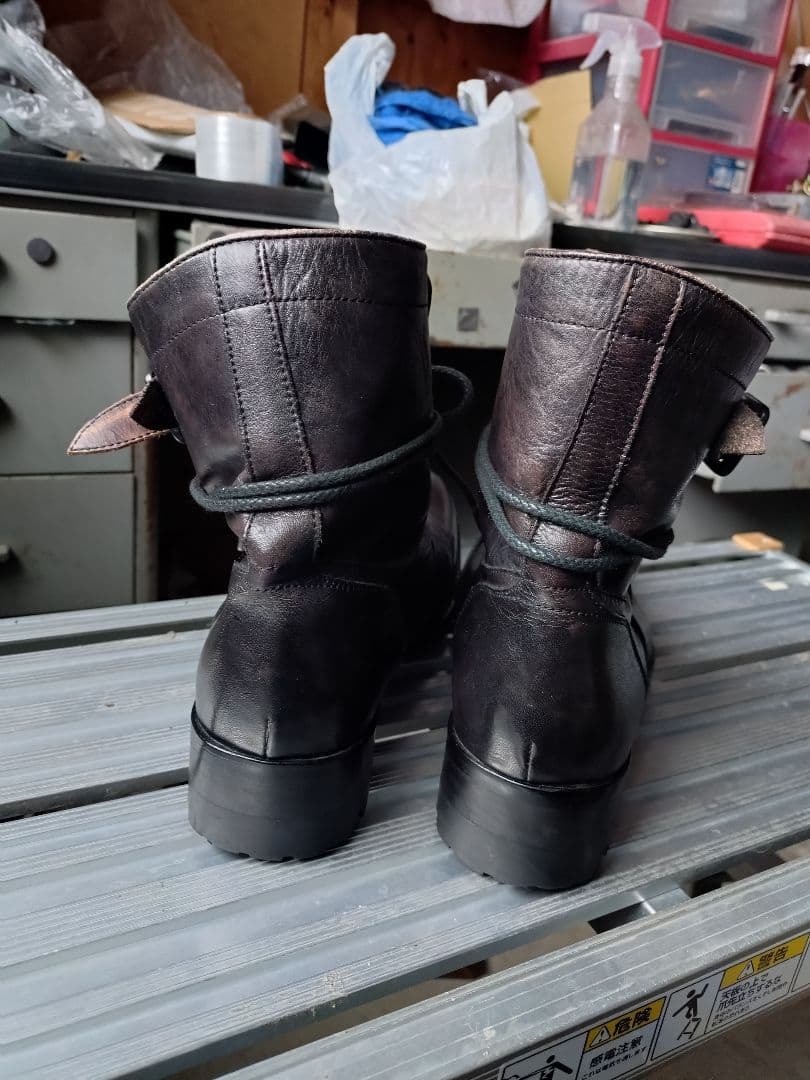 アルフレッドバニスター　ミリタリーブーツ 黒色