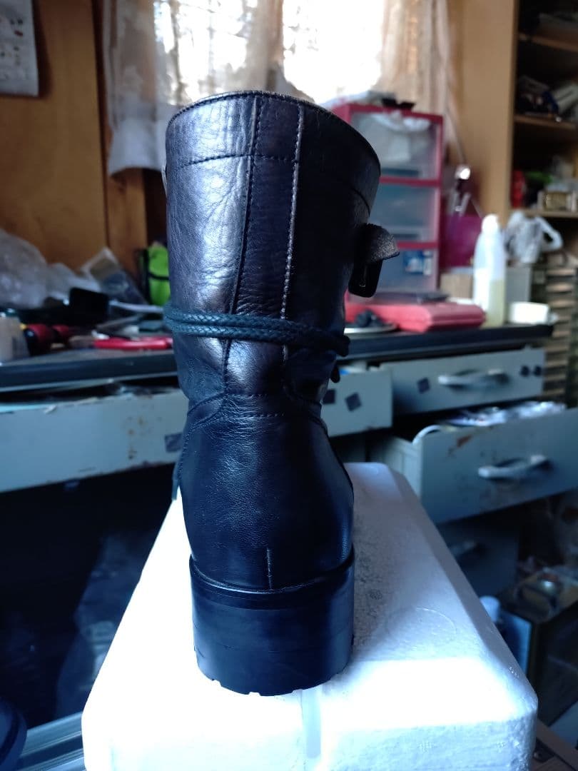 アルフレッドバニスター　ミリタリーブーツ 黒色