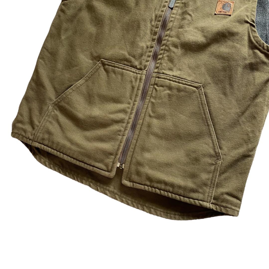 トップス carhartt canvas fleece lined work vest