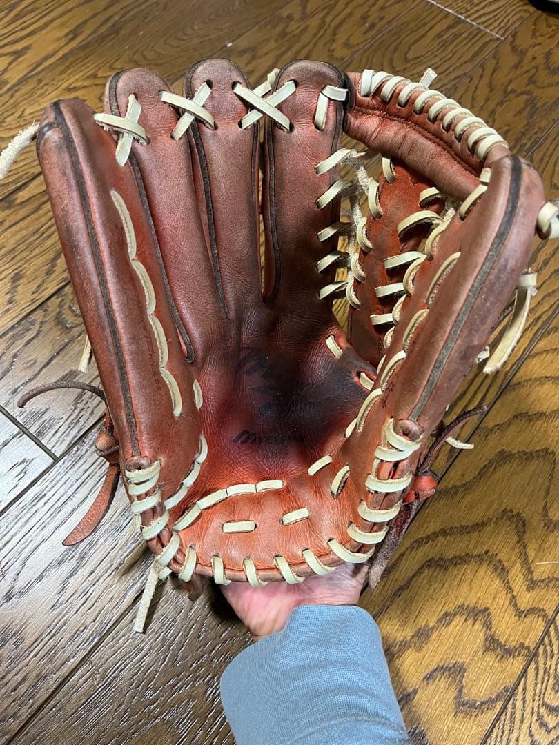 【紐全交換済】ミズノプロ軟式一般外野手用