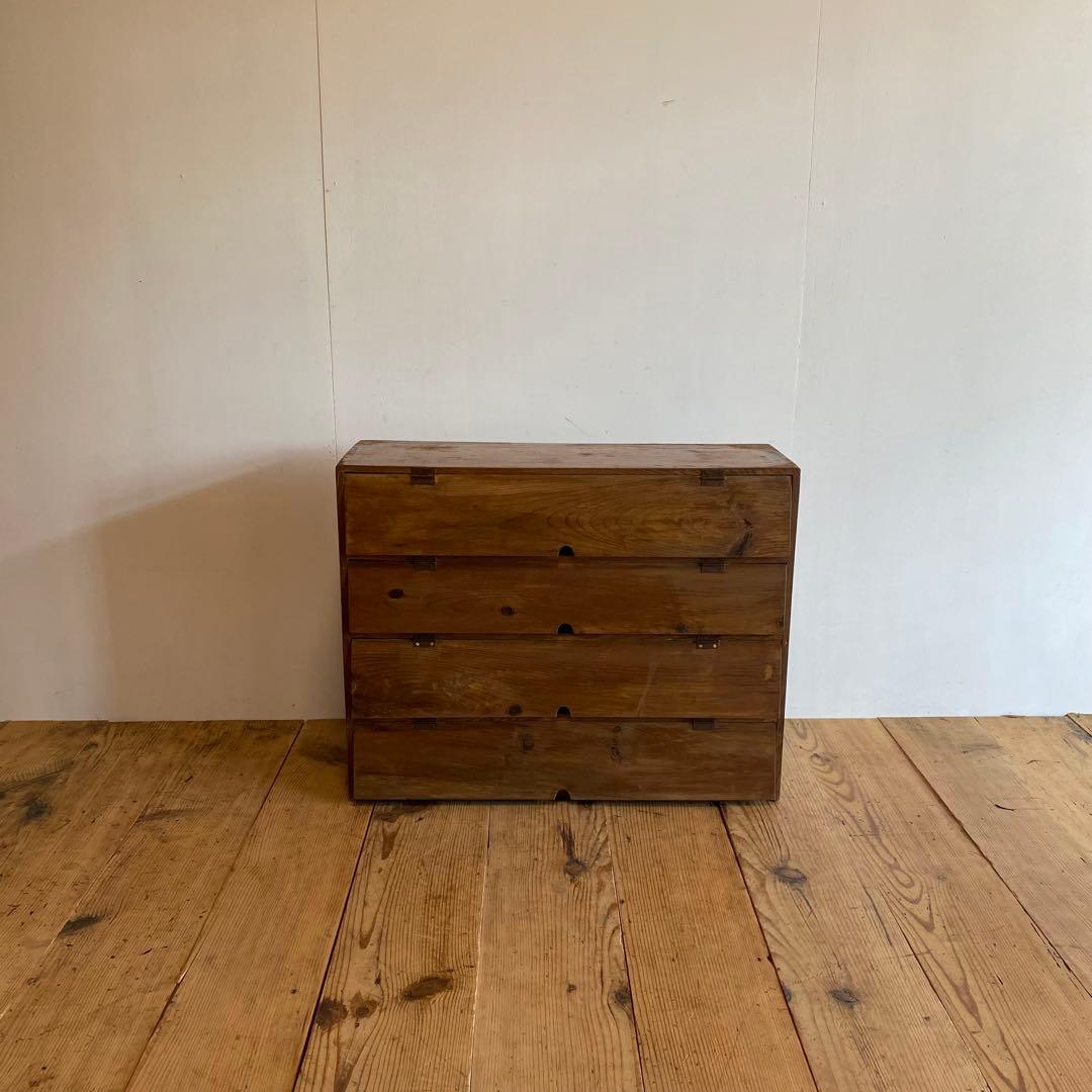 アンティーク パタパタ棚 無垢材 チェスト 古道具 y119