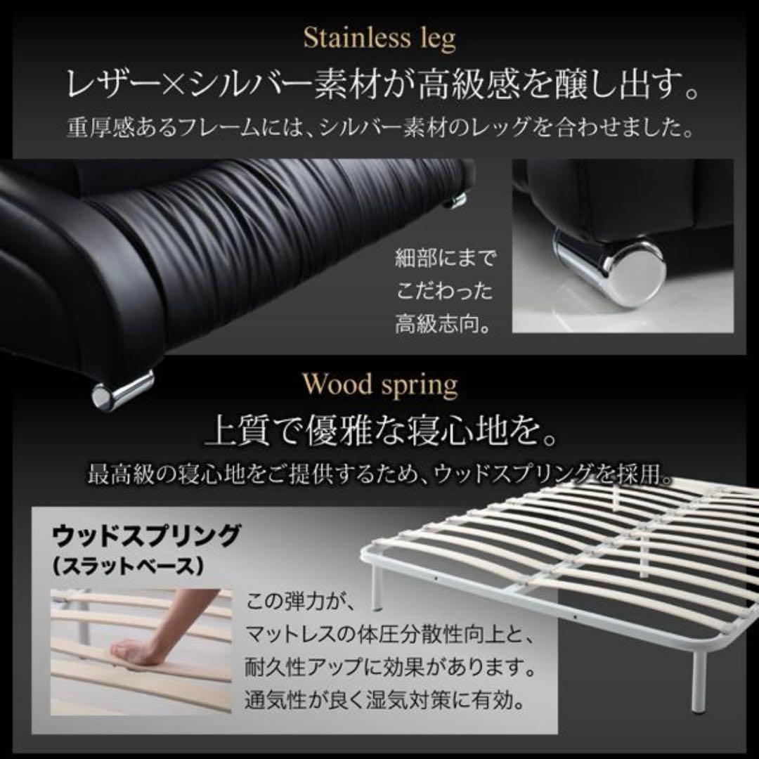 ベッドフレーム 黒 ダブル