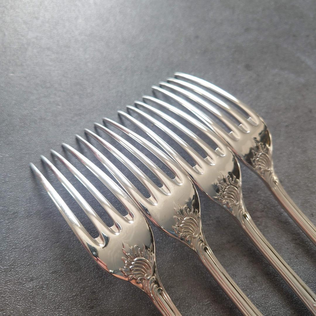美品 希少 クリストフル マルリー デザートフォーク 4点