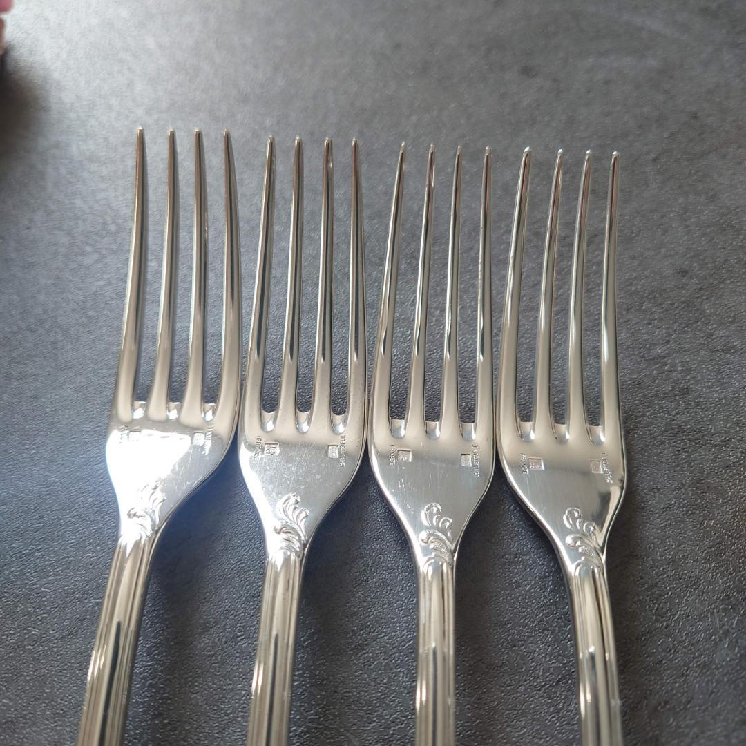 美品 希少 クリストフル マルリー デザートフォーク 4点
