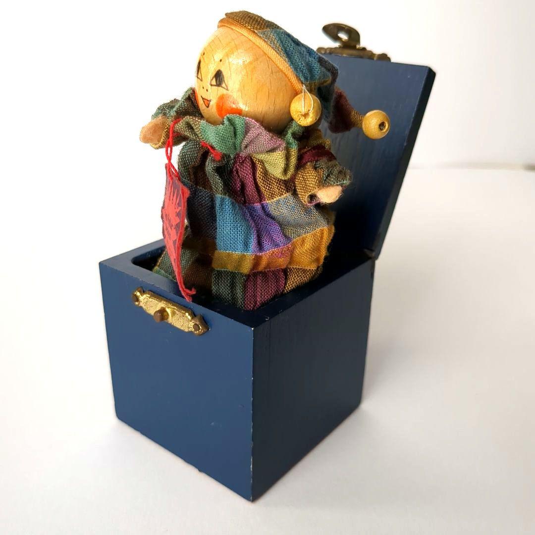 Ann Fuller　アンフラー　びっくり箱　ピエロ　人形　アンティーク　レア物