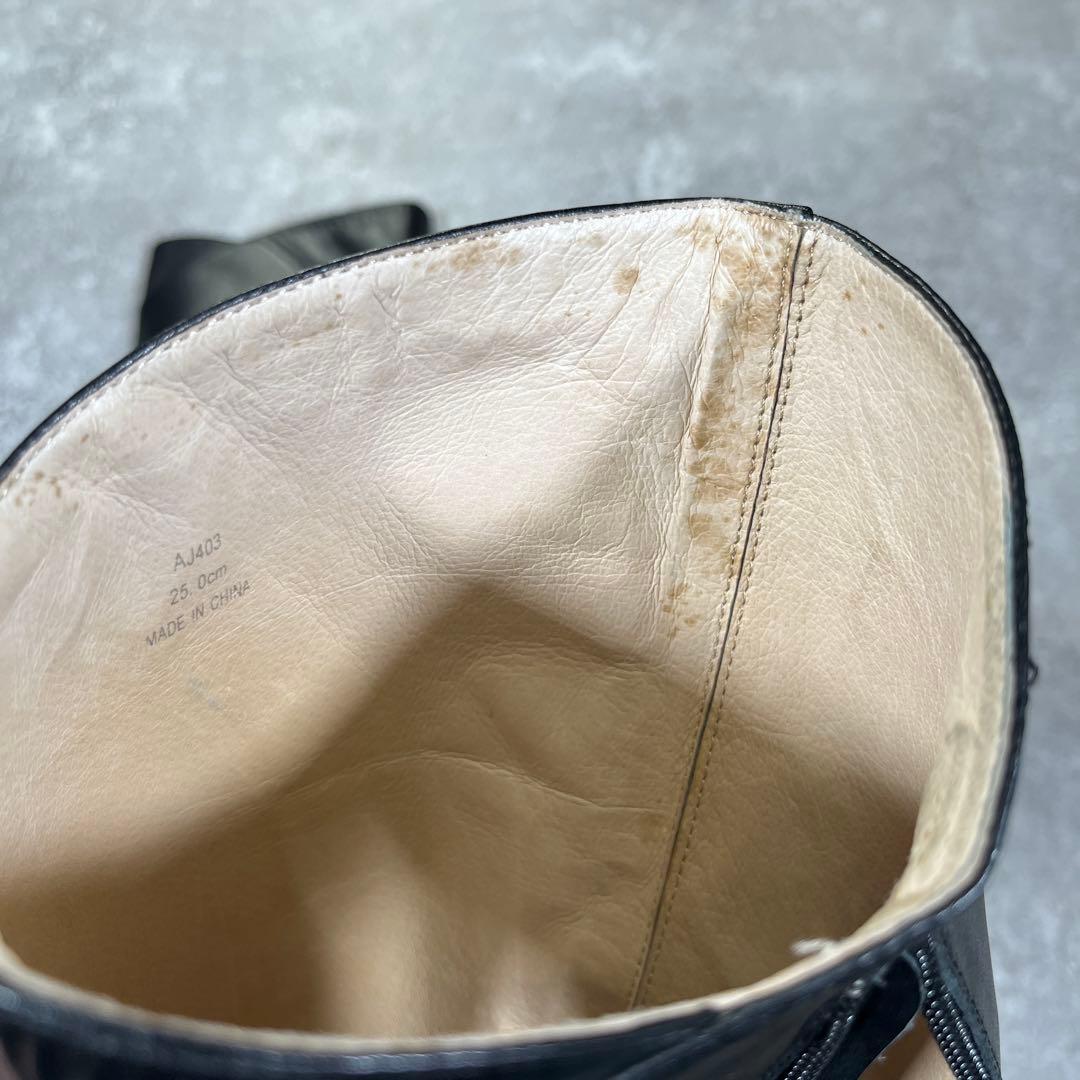 ISSEY MIYAKE ロングブーツ　本革　デザイナーズ　25cm AJ403