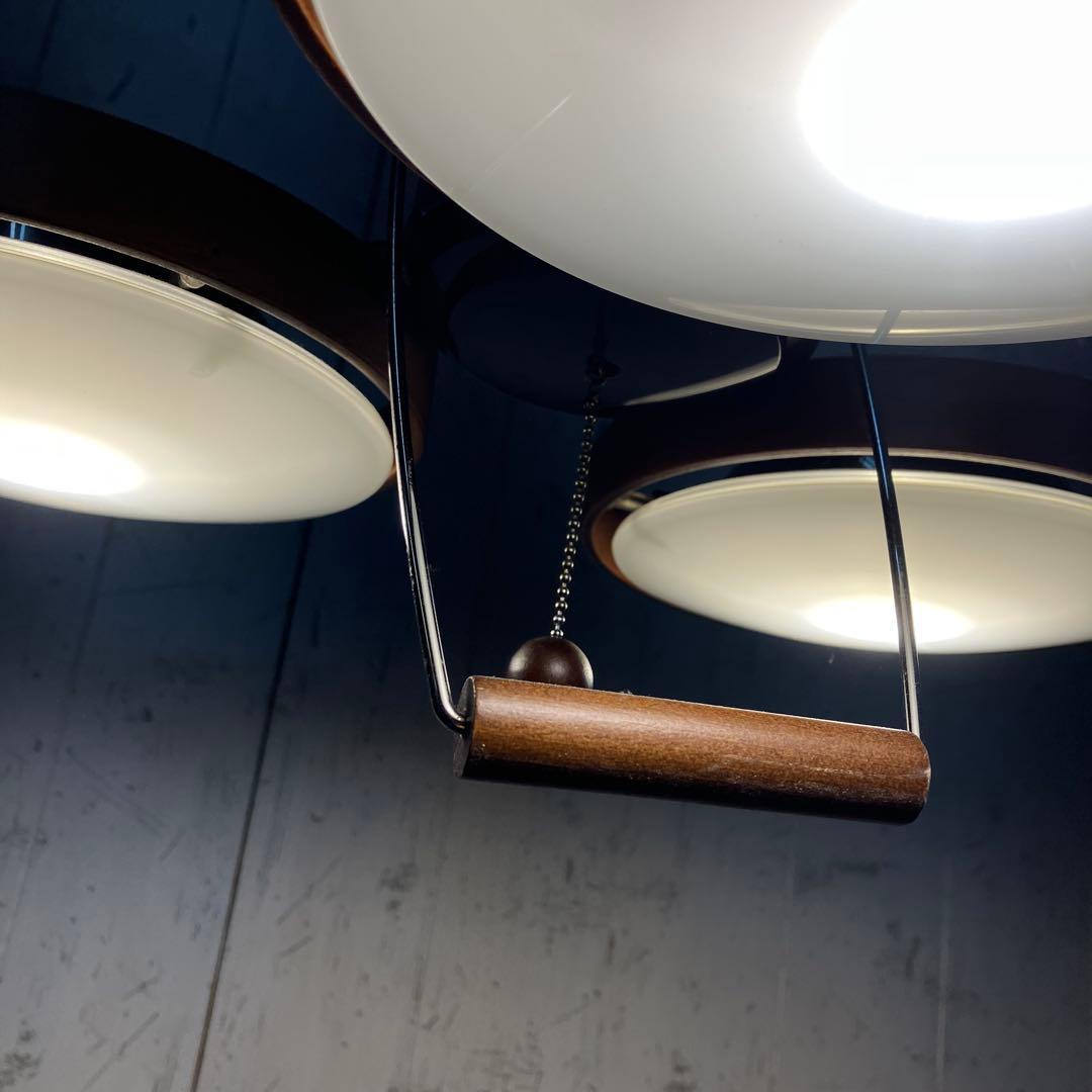 D-2 LED シーリングライト ペンダントライト ウッドシェード 3灯