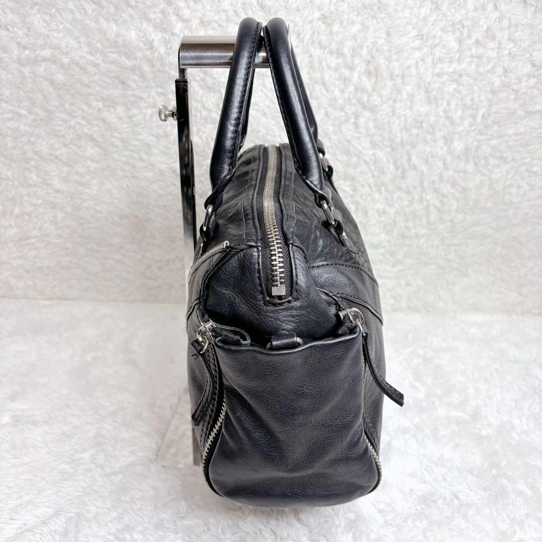 DIESEL ディーゼル レザー 2WAY ハンドバッグ ショルダー 黒