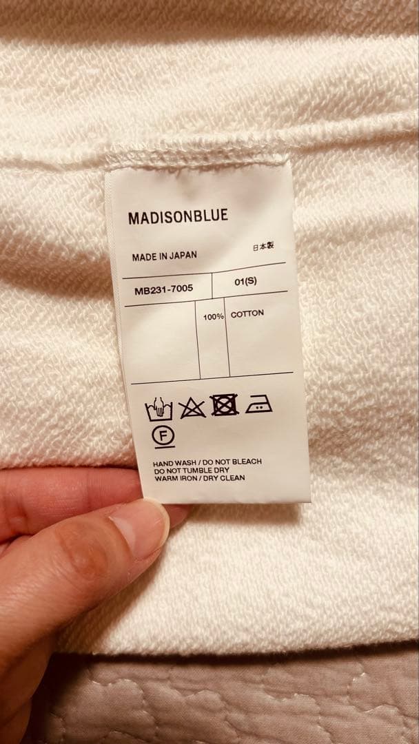 madisonblue HELLO SWEAT S/S URAKE ホワイト