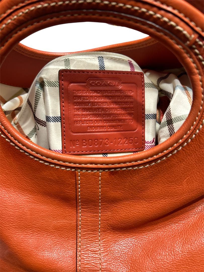 【希少】COACH がま口 2WAYバッグ グラブタンレザー オールドコーチ