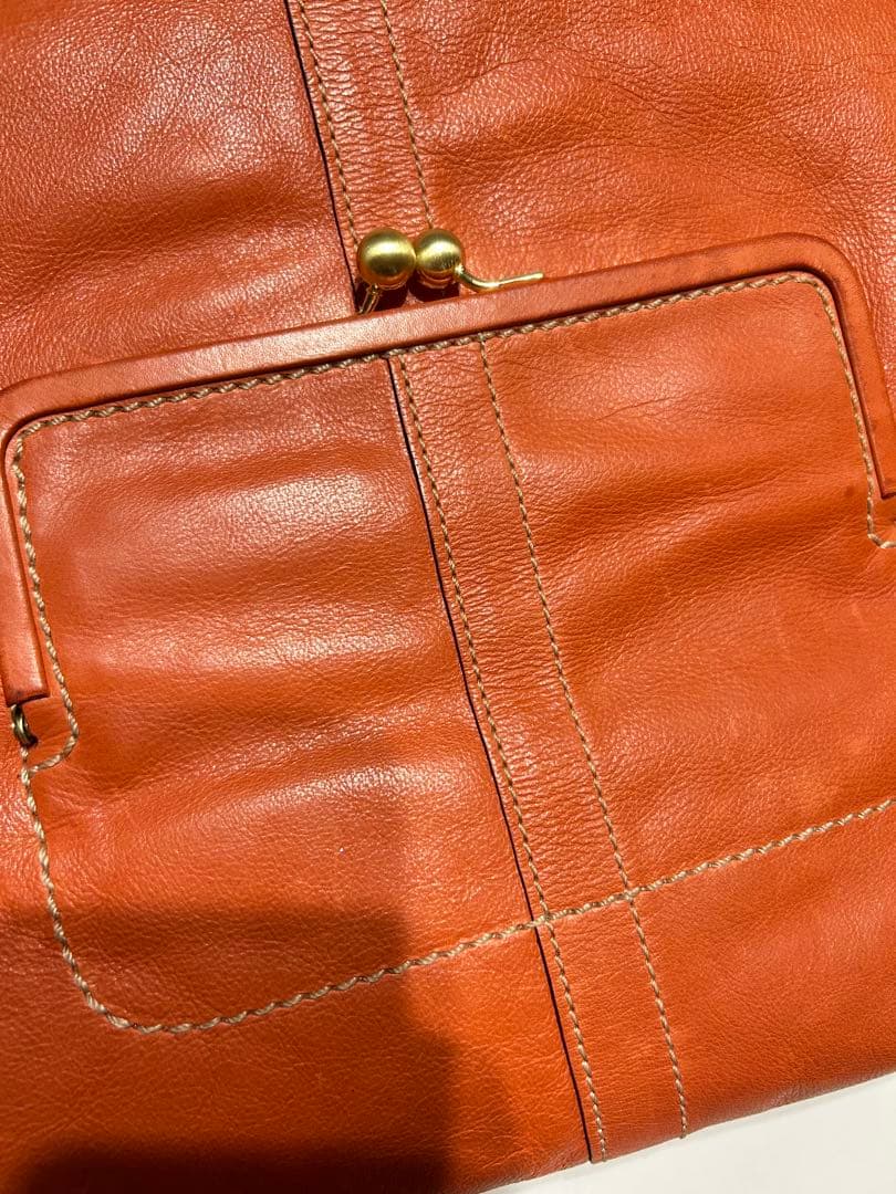 【希少】COACH がま口 2WAYバッグ グラブタンレザー オールドコーチ