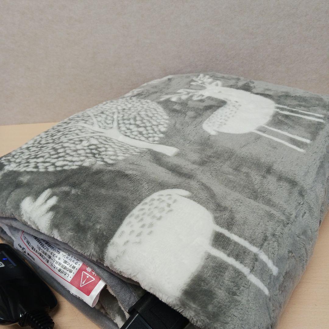 m101407k 着る電気毛布 curun アーバンスタイル エルク柄グレー