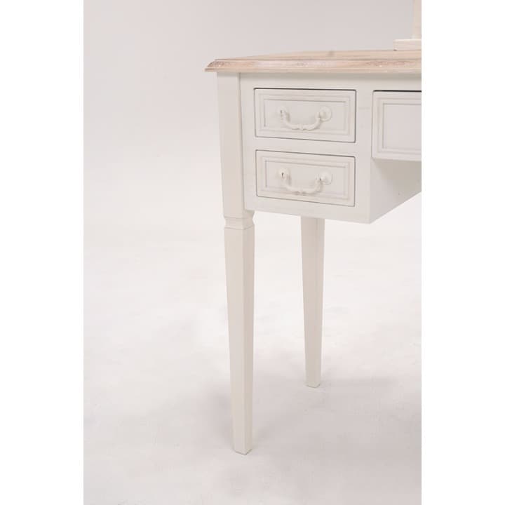 シャビーシック　ドレッサー＋スツールセット　ホワイト