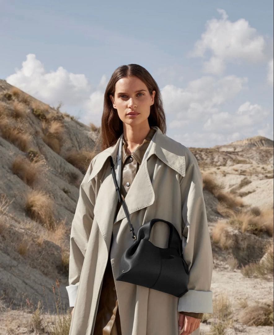 POLENE ポレーヌ　ハンドバッグ　ショルダーバッグ　ミニ　キャメル