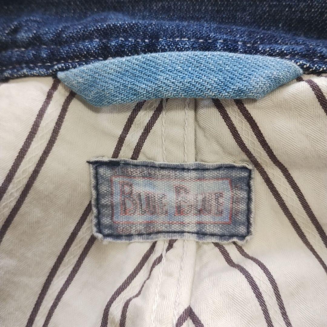 最終値下！BLUEBLUEブルーブルー藍染グラデーションデニムポンチョ馬聖林公司