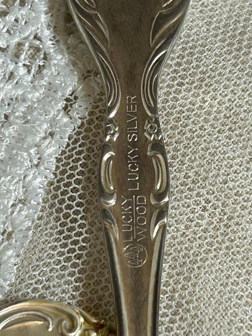 新年セール！ラッキーウッド　ラッキーシルバー　スプーン 6本セット カトラリー