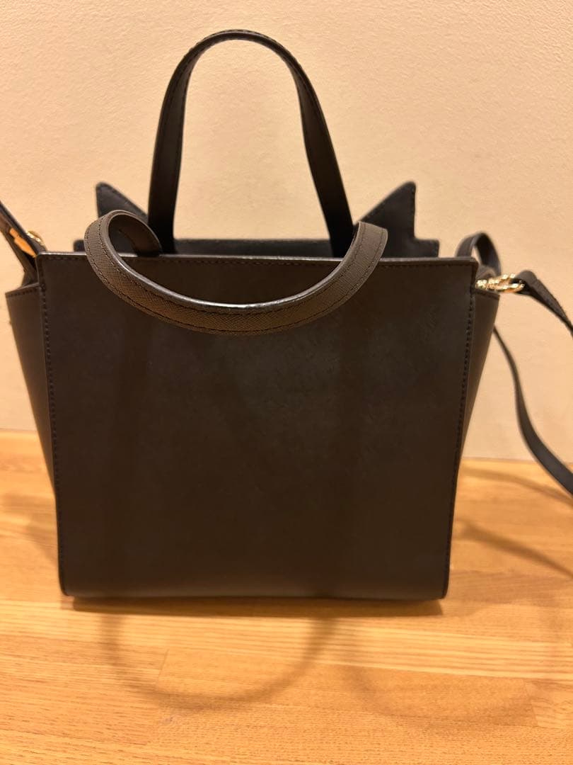 ケイトスペード　猫 ネコ 2way ショルダーバッグ 黒 ブラック