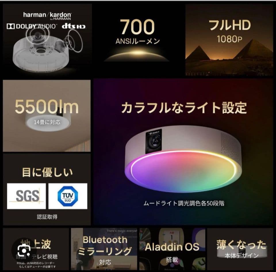 【新品未開封】Aladdin アラジンX2 Light プロジェクター