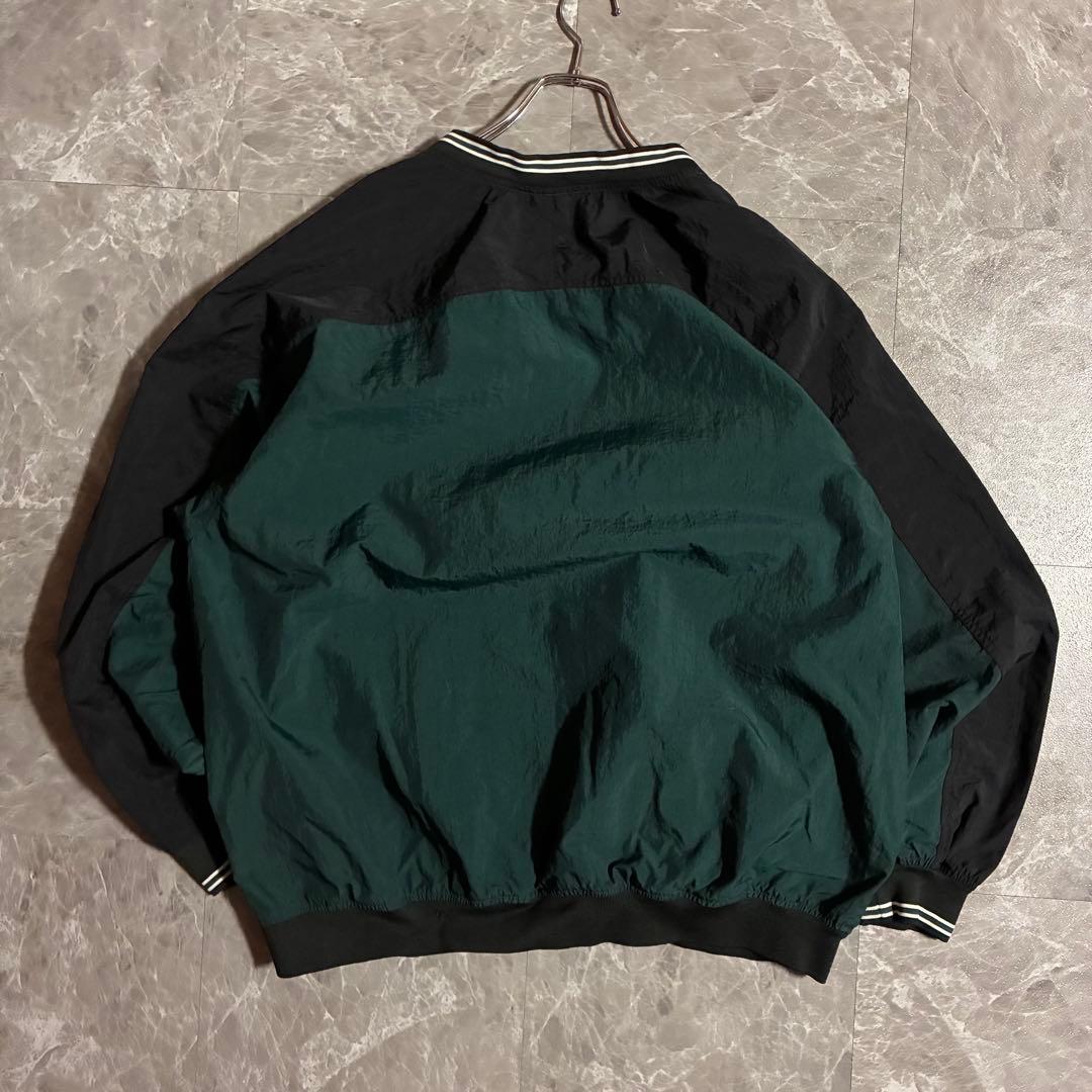 90s NIKE ナイロンプルオーバー スウォッシュ刺繍ロゴ XXL