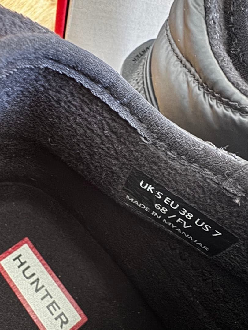 HUNTER 防水ブーツ ブラック UK5 EU38 US7