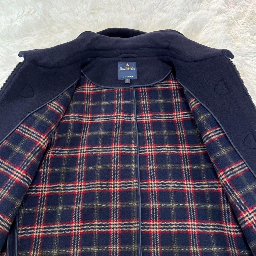 ブルックスブラザーズ　ウールダッフルコート　水牛角トグル　ネイビー　XLサイズ