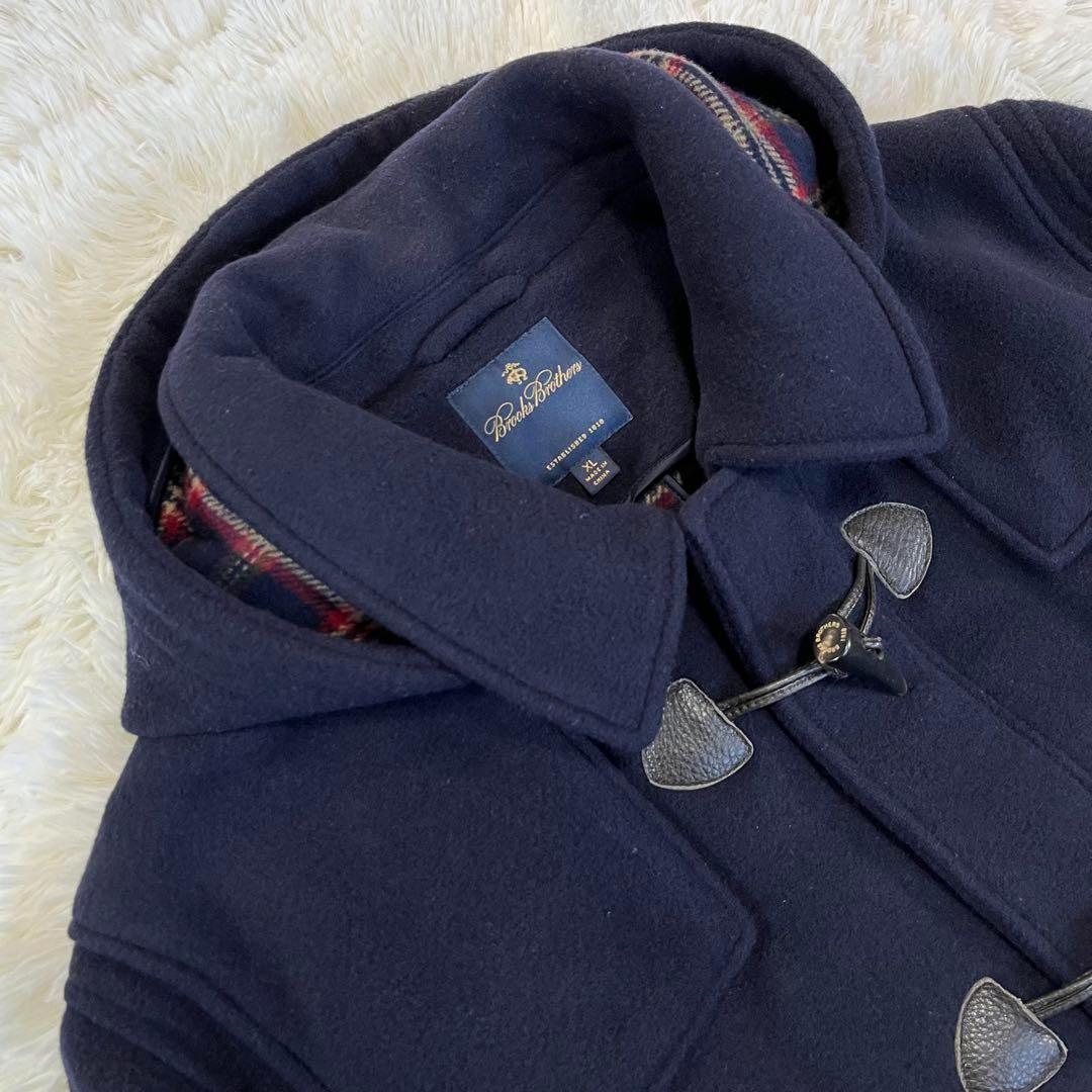 ブルックスブラザーズ　ウールダッフルコート　水牛角トグル　ネイビー　XLサイズ