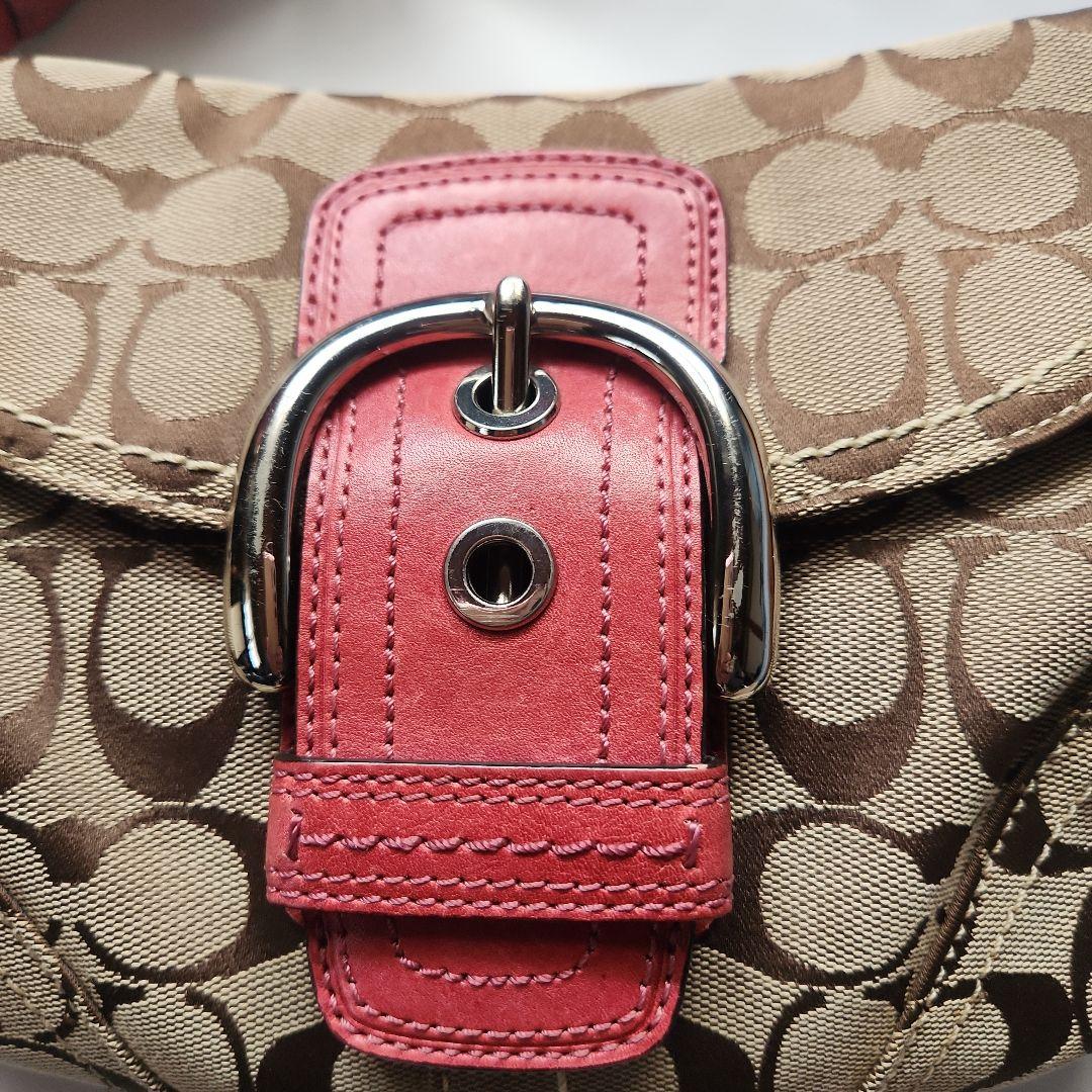 COACH フラップ ワンショルダー ソーホー ピンク系 肩掛け y2k