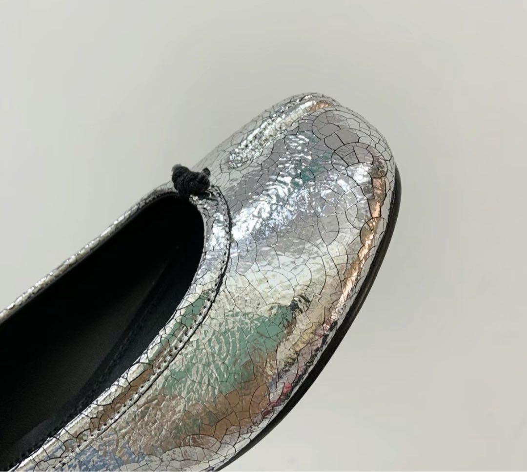 MaisonMargiela 足袋バレエシューズシルバー
