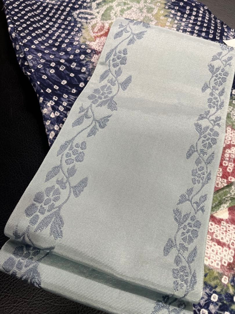 有松絞り浴衣 新品 仕立て上りhanashibori紺地