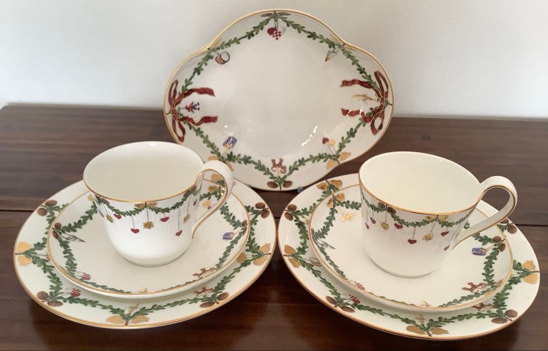ロイヤルコペンハーゲン　スターフルーテッド　クリスマスセット